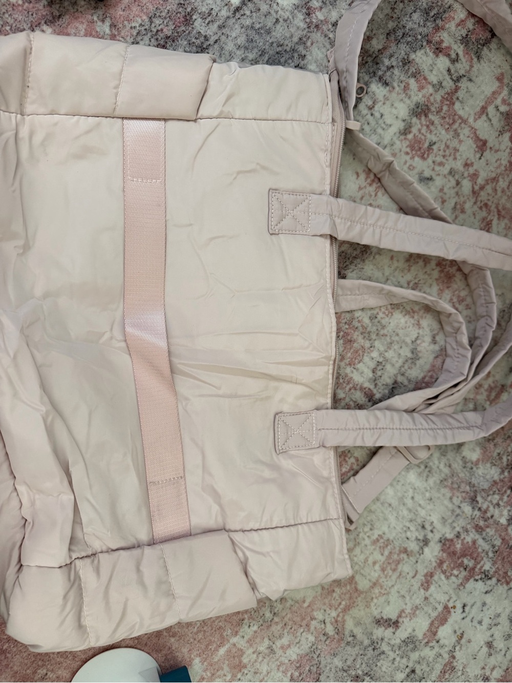 BagSmart Puffer Tote Bag in Light Blush - Picture 1 of 3